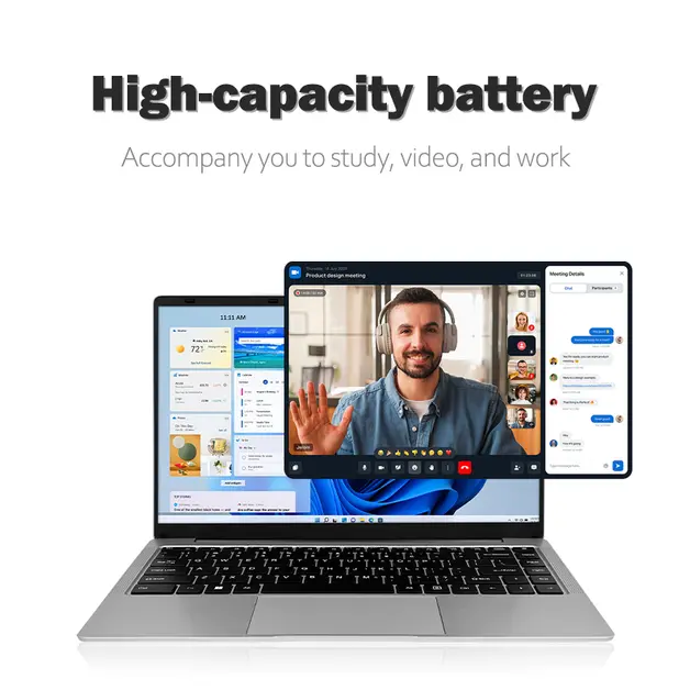 14.1 Pouces Intel N3350 4GB RAM 64GB ROM Écran HD Ordinateur Portable PC Personnel Maison Portable Économique 293_8714