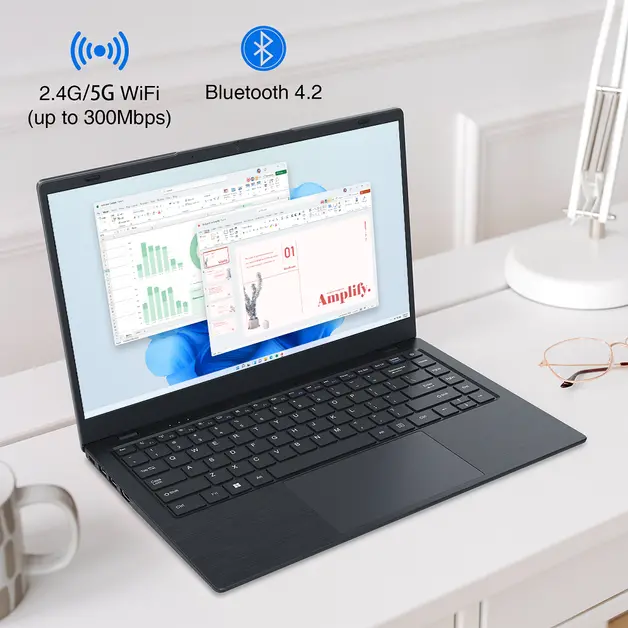 14.1 Pulgadas Ordenador Portátil Intel N8300 con 4GB RAM, 64GB ROM y Pantalla HD - Ordenador Personal para Hogar Económico 295_8695